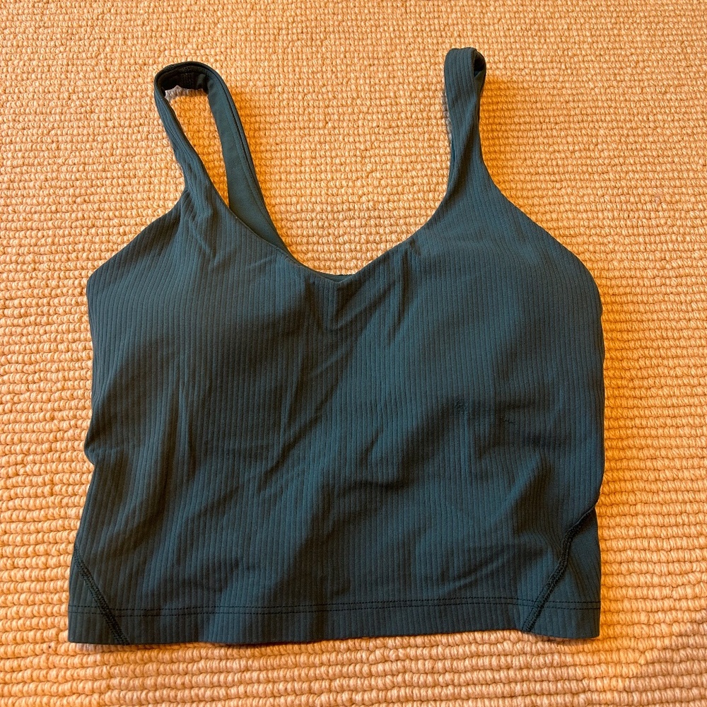 Lululemon Ribbed Align Tank Dark Green Size 4